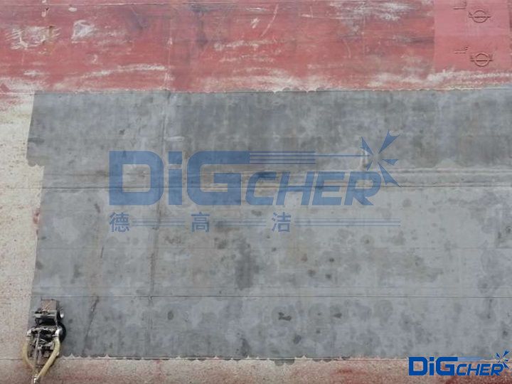 船體除銹機(jī)器人除銹效果